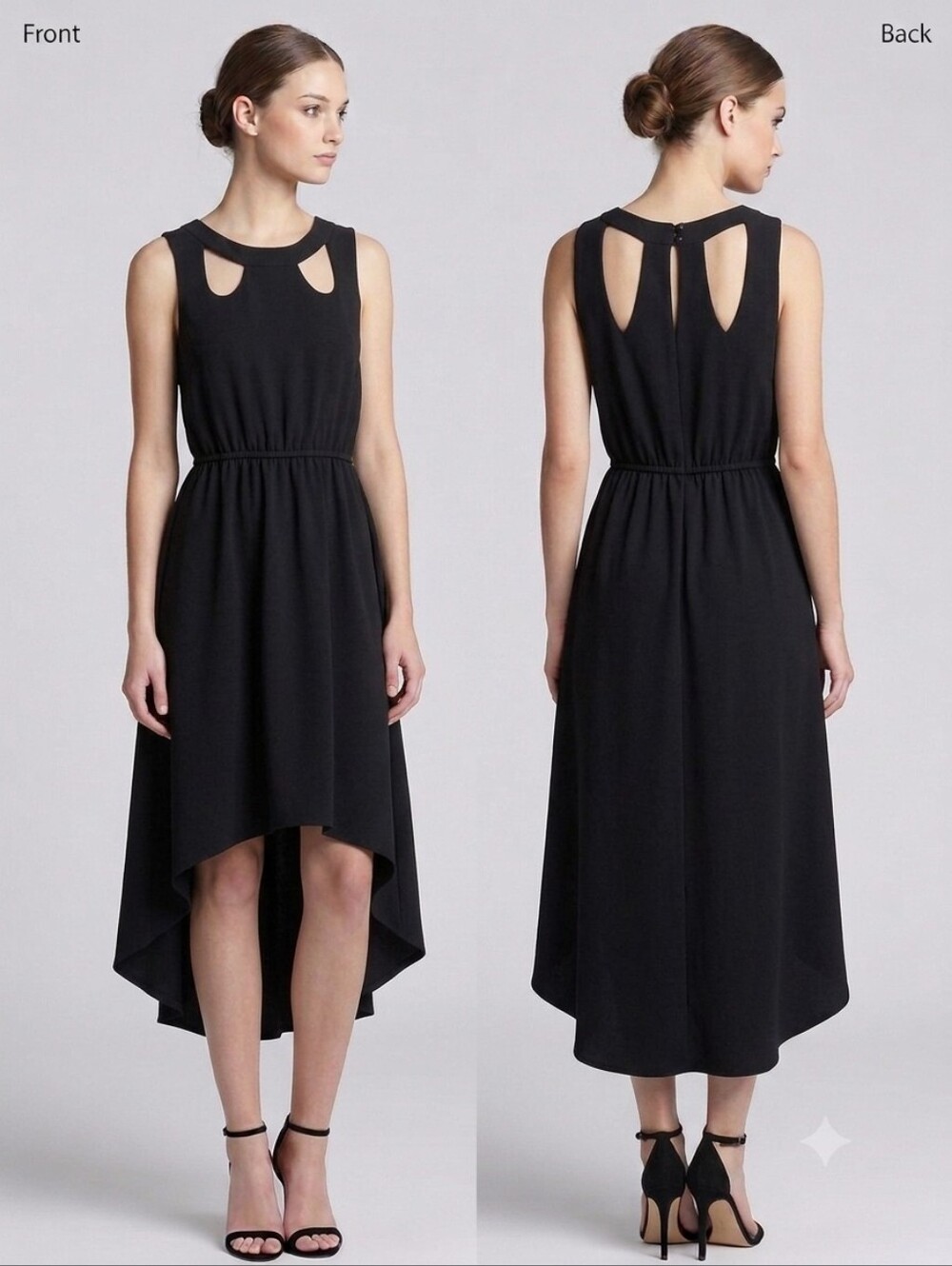 One Clothing Black Cutout High Low Dress Small LBD Whimsigoth Casual
